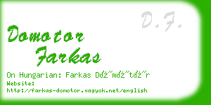 domotor farkas business card